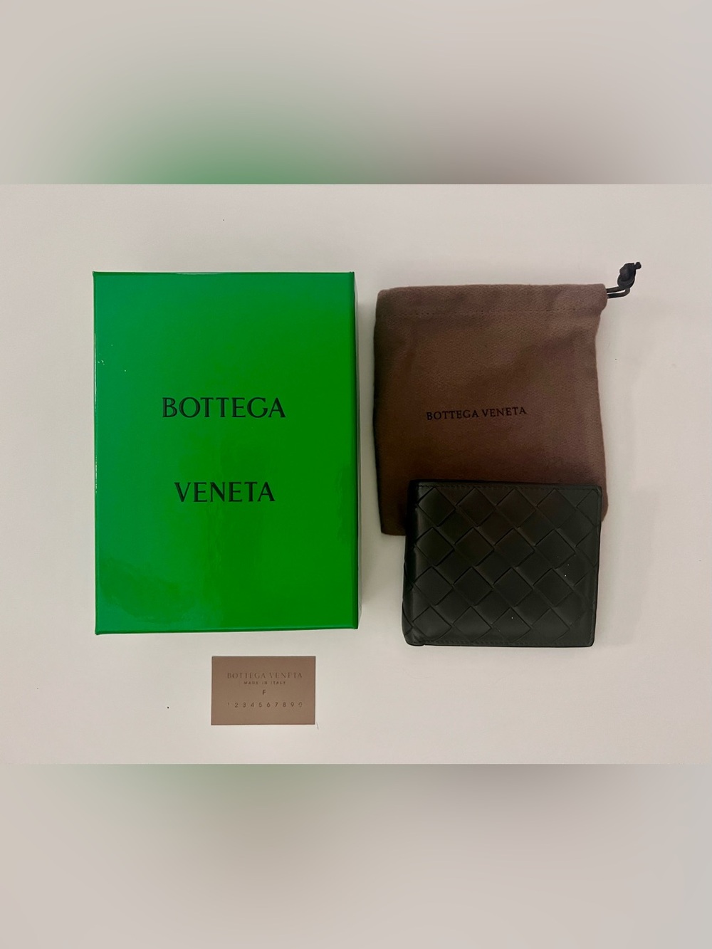 Bottega Veneta Intrecciato Leather Bifold Dark Gray Men’s Wallet